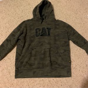 caterpillar camo hoodie size large
